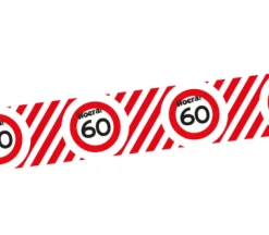 Afzetlint verkeersbord 60 jaar - 10m