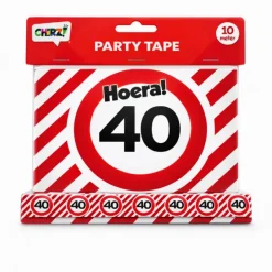 Afzetlint verkeersbord 40 jaar - 10m