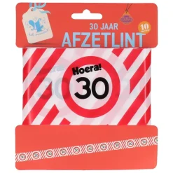 Afzetlint verkeersbord 30 jaar -10m