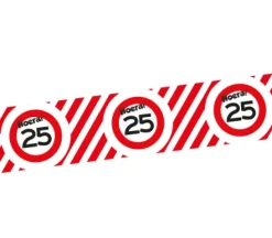 Afzetlint verkeersbord 25 jaar - 10m