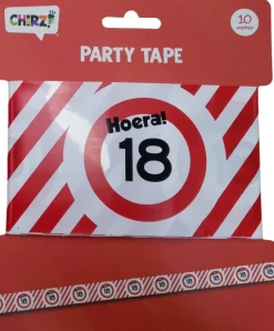 Afzetlint verkeersbord 18 jaar - 10m
