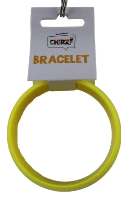 Armband dik neon geel