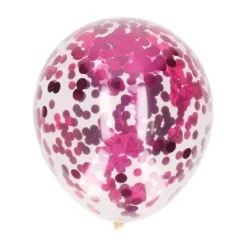 Ballonnen confetti roze 30cm - 5 stuks