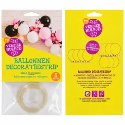 Ballonnen decoratiestrip transparant ca. 5 m