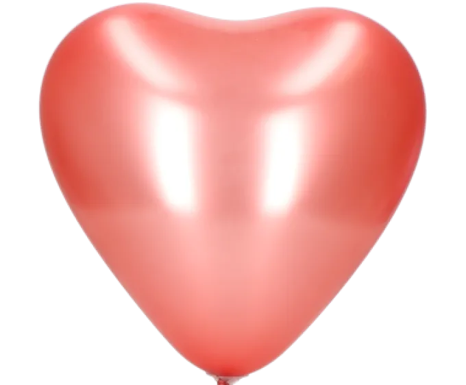 Ballonnen hart roségoud 46 cm - 3 stuks