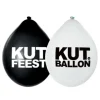 Ballonnen Kutfeest zwart/wit - 8 stuks