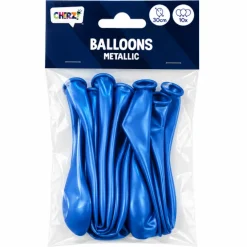 Ballonnen Metallic - Blauw - 30cm - 10 stuks