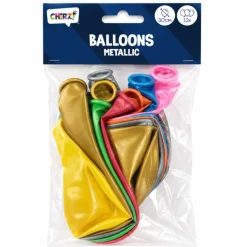 Ballonnen Metallic - Mix Multikleur - 30cm - 12 stuks