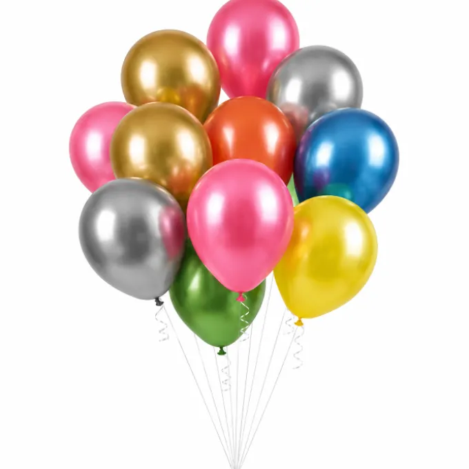 Ballonnen Metallic - Mix Multikleur - 30cm - 12 stuks