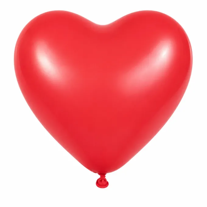 Ballonnen Pastel Hart - Rood - 30cm - 4 stuks