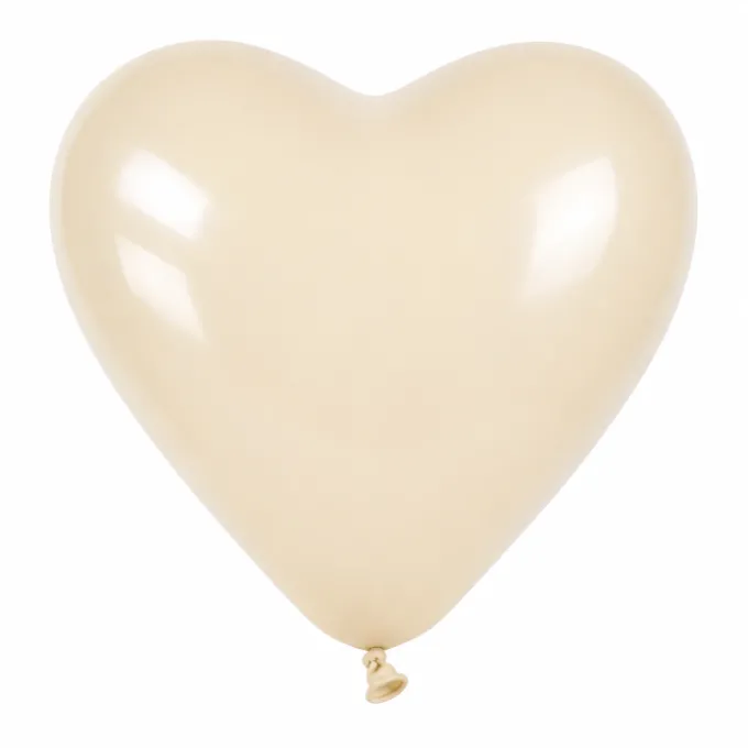 Ballonnen Pastel Hart - Wit - 30cm - 4 stuks