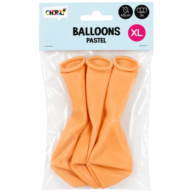Ballonnen Pastel - Oranje - 45cm - 3 stuks
