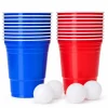 Beer Pong set rood/blauw – 20 bekers + 4 ballen