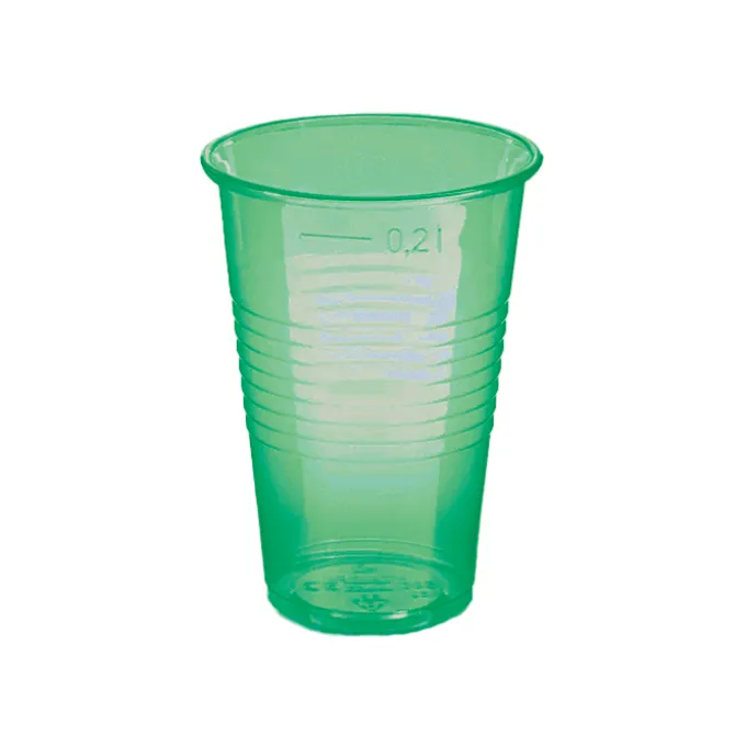 Bekers plastic groen – 50 stuks (200 ml)