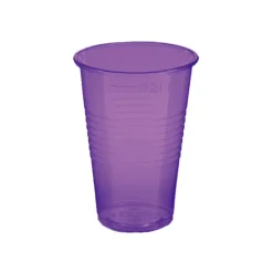 Bekers plastic paars – 50 stuks (200 ml)