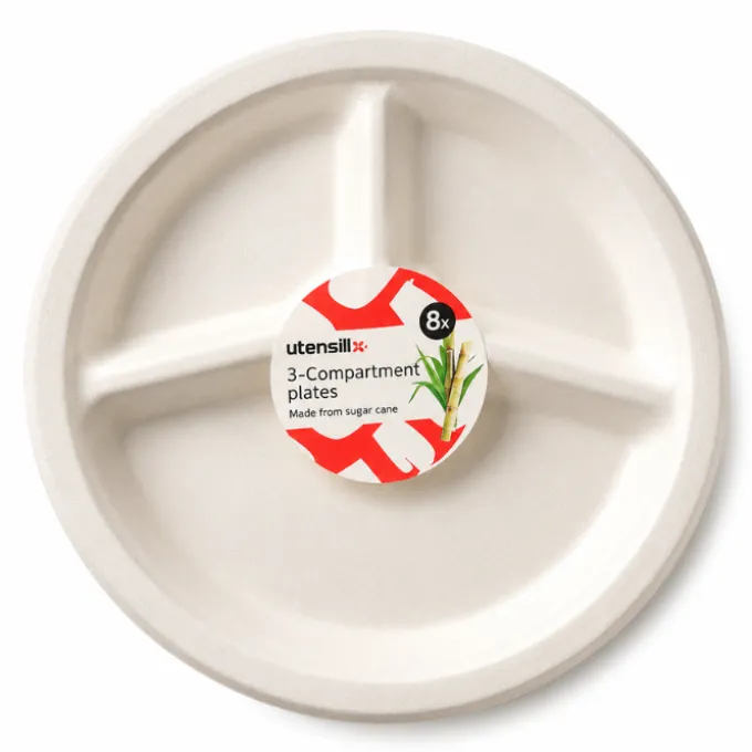 Bord suikerriet met vakken 23cm