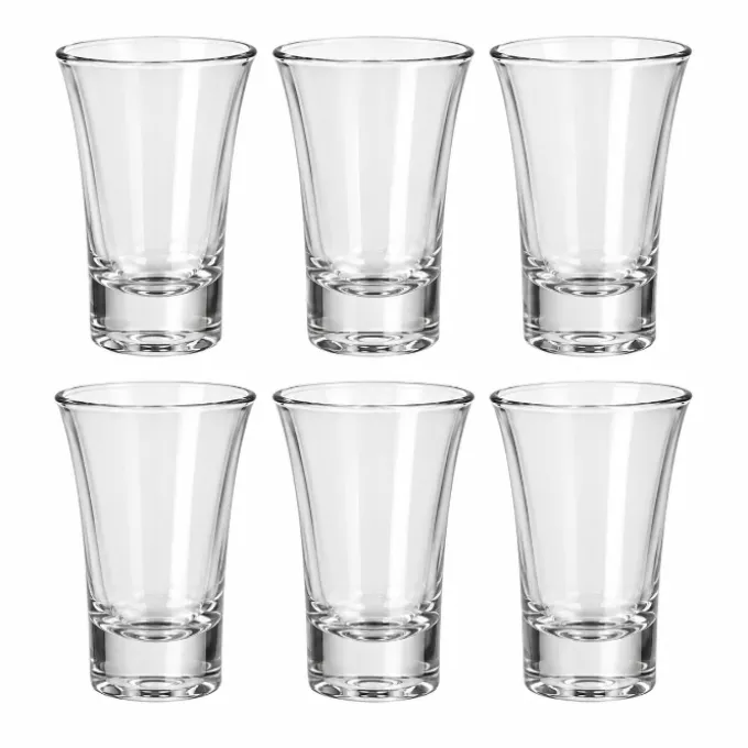 Borrelglazen transparant 40 ml - 6 stuks