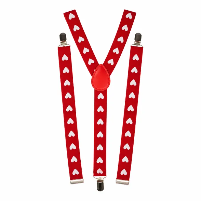 Bretels hartjes rood