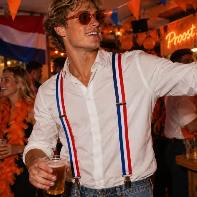Bretels Holland rood/wit/blauw