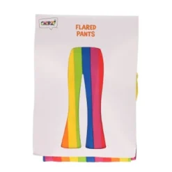 Broek flared regenboog dames maat L/XL
