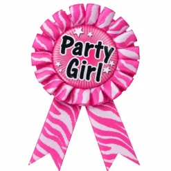 Button Party Girl roze