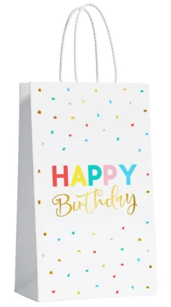 Cadeautasjes - 4 stuks - Happy Birthday