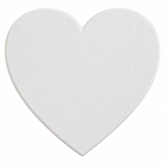 Canvas hart wit