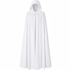 Cape Halloween capuchon wit volwassene