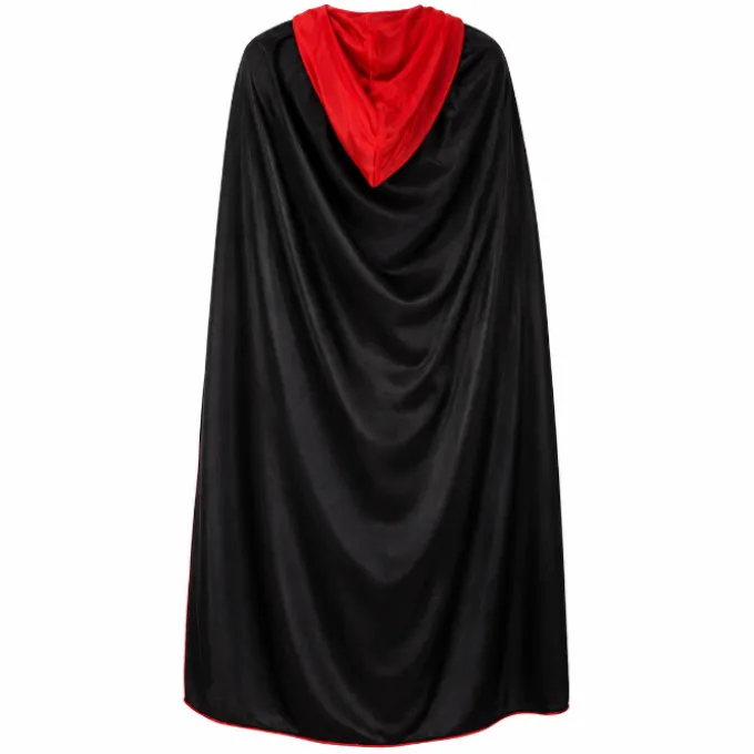 Cape Halloween zwart/rood maat M
