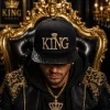 Cap King goud/zwart