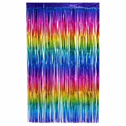 Deurgordijn folie metallic meerkleurig 1 x 2m