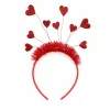 Diadeem hartjes glitter rood