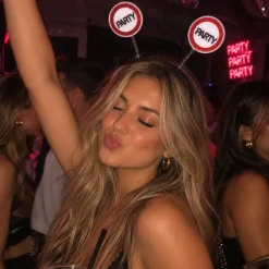 Diadeem Party rood/wit