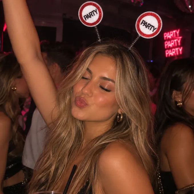 Diadeem Party rood/wit