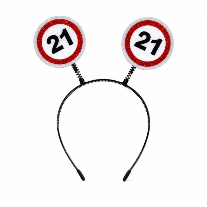 Diadeem verkeersbord 21 jaar