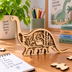 DIY Brontosaurus multi-layer painting