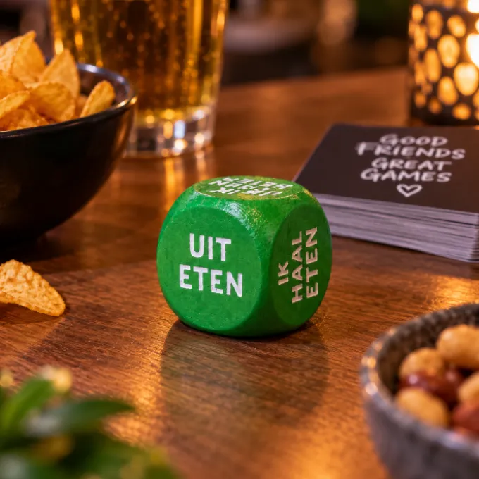 Dobbelsteen fun koken/eten groen 1 stuk