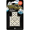 Dobbelstenenset XL wit/zwart 5 stuks