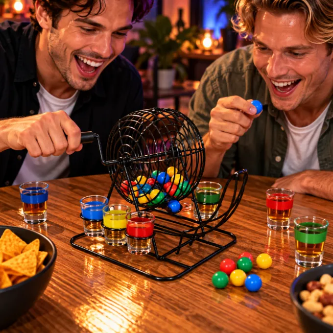 Drankspel bingo 6 shotglazen