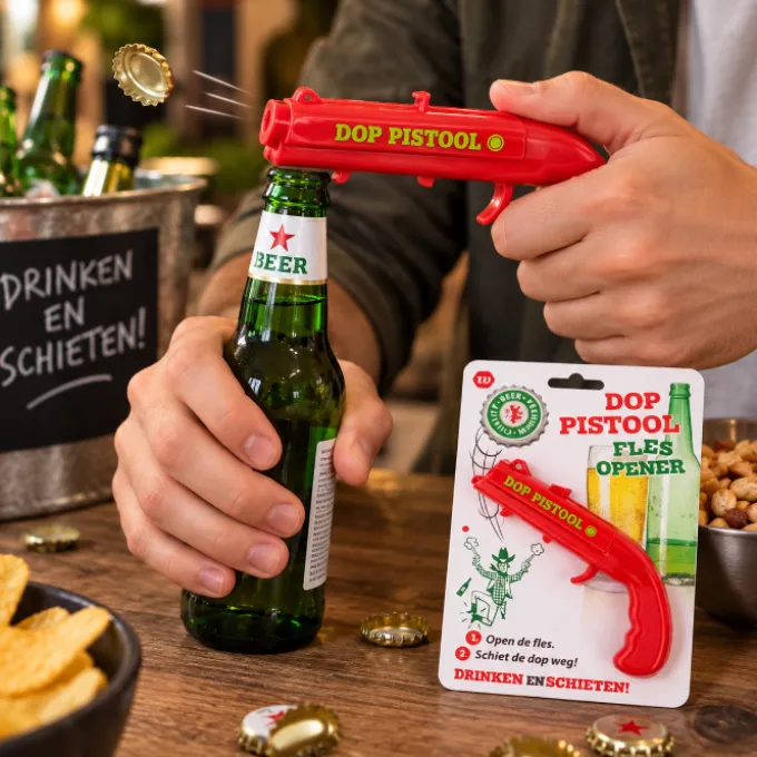 Flesopener bierdop schieter rood