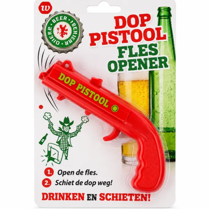 Flesopener bierdop schieter rood