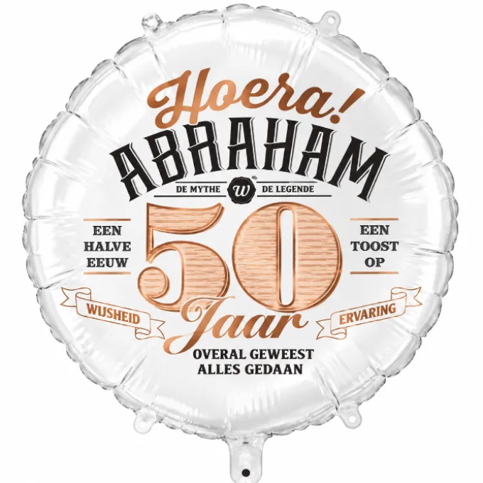 Folieballon Abraham 50 jaar - 35cm
