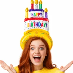 Folieballon haarband Happy birthday - 40 cm