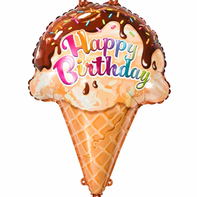 Folieballon Happy birthday ijsje 70 cm