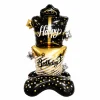 Folieballon happy birthday zwart - 150 cm