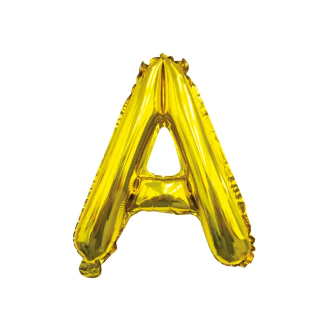 Folieballon letter A Goud - 35 cm