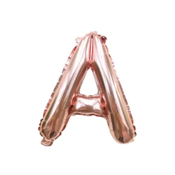 Folieballon letter A roségoud - 35 cm