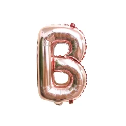 Folieballon letter B roségoud - 35 cm