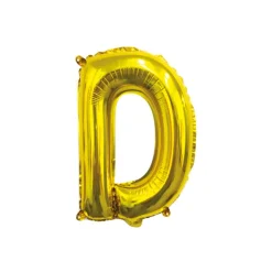Folieballon Letter D Goud