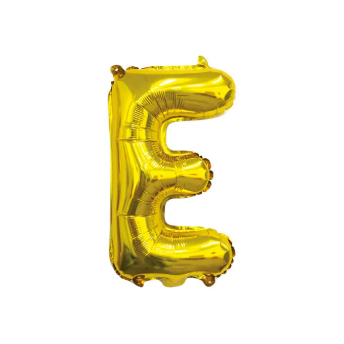 Folieballon Letter E Goud